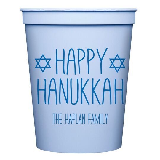 Hanukkah Jewish Stars Stadium Cups